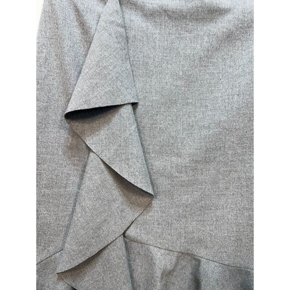 Banana Republic Women's Mermaid A Line Skirt Stretch Size 10 Gray Flat Front - Picture 7 of 12